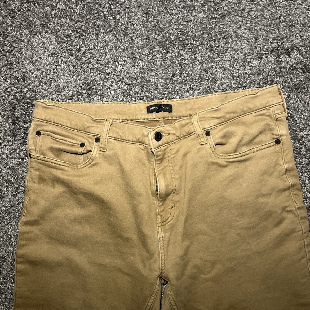Banana Republic Pants Mens 38x32 Tan Otter 5 Pocket Stretch Casual Chino New‎ - Picture 3 of 11